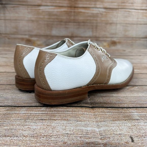 Johnson & Murphy Luxury Leather Saddle Golf Shoes Men Size 12 N - NEW 15192